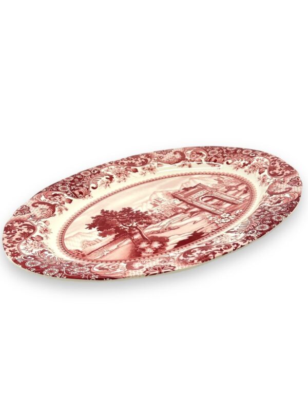 LS LUXURIOUS ROME PINK Oval Rice Plate 14.0inch MATERIAL: PORCELAIN COLOUR: PINK PACK OF: 1PC