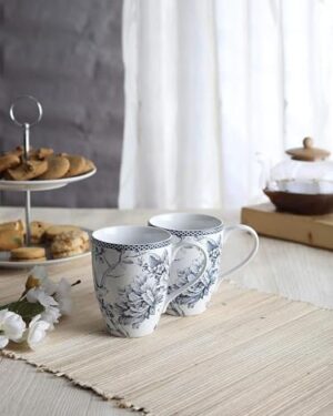 LS LUXURIOUS ADELAIDE BLUE "Small Mug 250ml Set of 4" Material: Porcelain Colour: Blue Pack of: 4pcs Size: 250ML