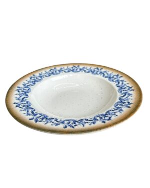 LS Luxurious Kaan Pasta Plate 26Cm Materia: Porcelain Colour: Blue with Brown & Cream Size: 26cm Pack of: 1pc