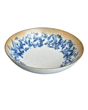 LS Luxurious Eren Salad Plate 26Cm Materia: Porcelain Colour: Blue with Brown & Cream Size: 21cm Pack of: 1pc