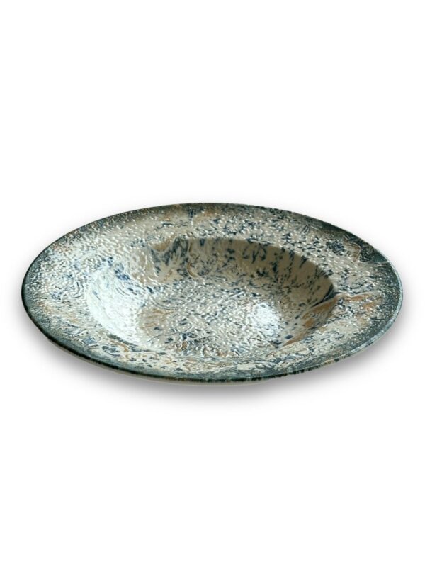 LS Luxurious Eren Pasta Plate 26Cm Materia: Porcelain Colour: Blue with Yellow & Cream Size: 26cm Pack of: 1pc