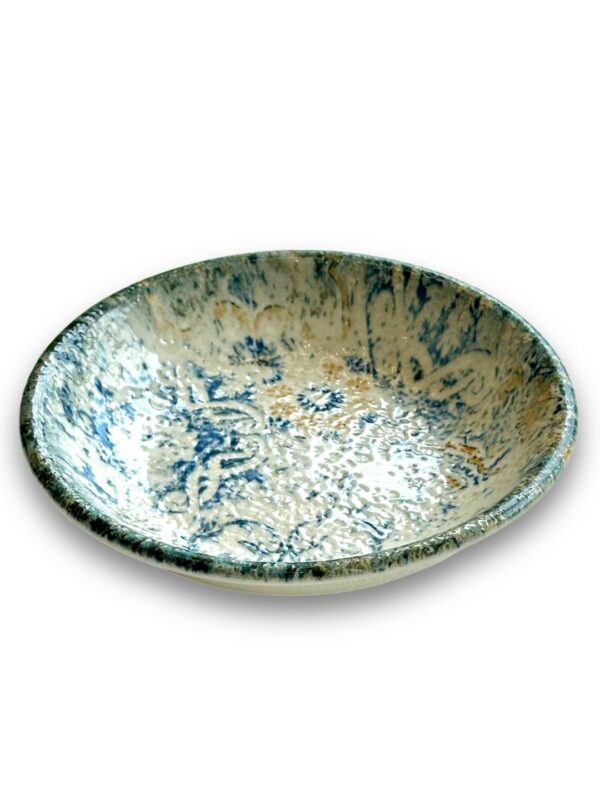 LS Luxurious Eren Chat Plate 15Cm Materia: Porcelain Colour: Blue with Yellow & Cream Size: 15cm Pack of: 6pcs