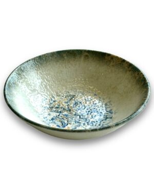 LS Luxurious Eren Double Serve Bowl 17.5Cm Materia: Porcelain Colour: Blue with Yellow & Cream Size: 17.5cm Pack of: 1pc