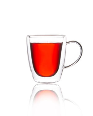 LS LUXURIOUS Double Wall Cup with Handle Set of 6pcs 170ML Material: Glass Colour: Clear Size:170ML Pack of: 6Pcs