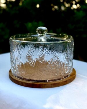 LS LUXURIOUS Palm Royale Dessert Platter with Dome 1Pc