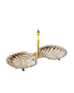 Elegant Shell-Shaped Condiment Server 27X13X14cm