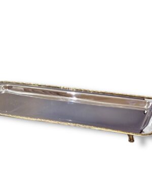 Stainless Steel Rectangular Serving Tray with Handles 57X24X5cm