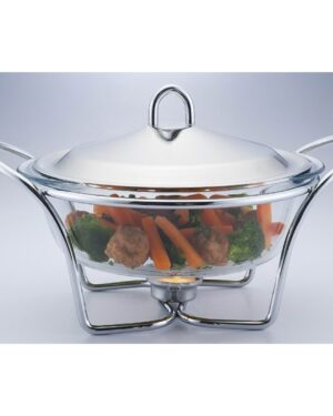LS LUXURIOUS SABINEX OVAL FOOD WARMER WITH LID 2L