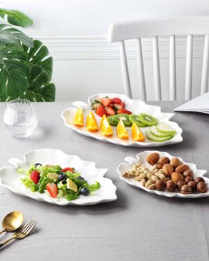 LS LUXURIOUS LEAFSCAPE PLATTER TRIO 3PCS SET