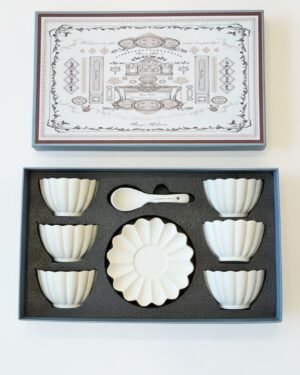 LS LUXURIOUS WHITE SERENITY SOUP SET 350ml Set of 18Pcs