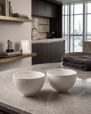 LS LUXURIOUS SPACE-TIME BOWL WHITE 6inch Set of 2