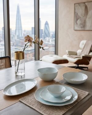 LS LUXURIOUS THIN RIPPLED DINNER SET 24PCS.