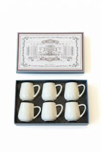 LS LUXURIOUS MON CHERIE MUG SET - WHITE 180ml Set of 6 e6c8d24f 501a 44b9 8ef3 839672f6b24d