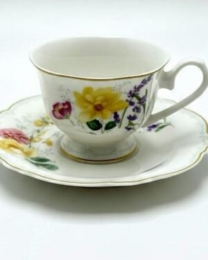 LS LUXURIOUS BECCABLOOM AUGUSTINE CUP & SAUCER SET (2+2)