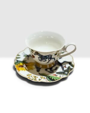 LS LUXURIOUS JENNA CLIFFORD CUP SAUCER ZEBRA (2+2)